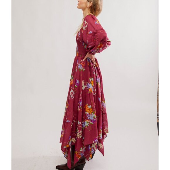 Free People Floral Maxi Dress - Pink and Multicolor - Picture 2 of 6